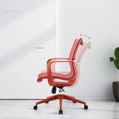 Chaise de bureau ergonomique ajustable avec accoudoirs et assise textilène