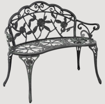 Banc industriel de style romantique en fer