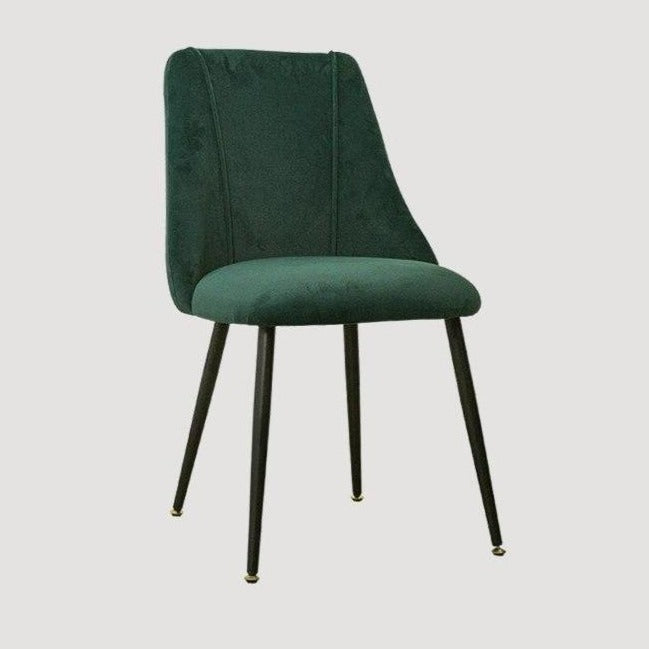 Chaise moderne de style scandinave en velours vert