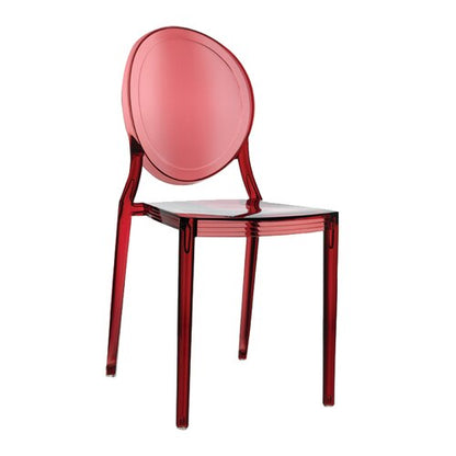 Chaise médaillon design à structure minimaliste