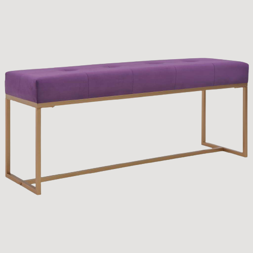 Banc design fushia et métal