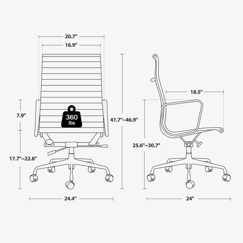 Chaise de bureau professionnel design rotative sur roulettes avec accoudoirs