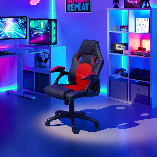 Chaise de bureau confort assise fauteuil de bureau avec accoudoirs sur roulettes et ajustable