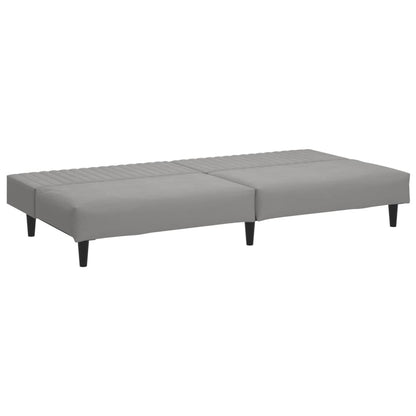 Canapé convertible moderne en velours gris clair