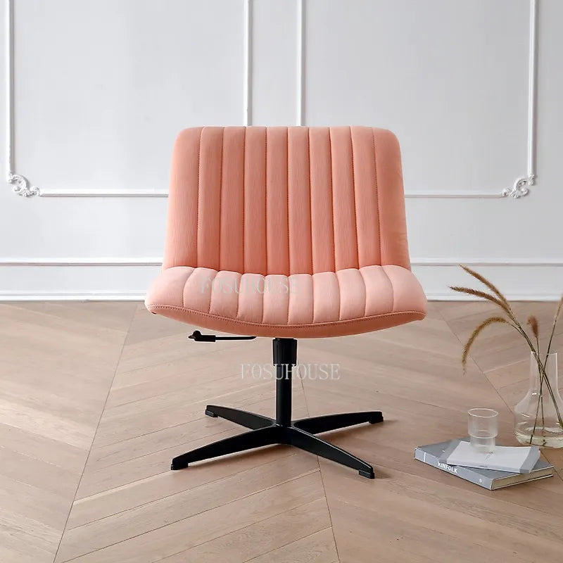 Chaise de bureau rotative assise fauteuil avec revêtement tissu laine texturée