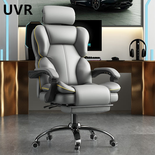 Chaise de bureau rotative sur roulettes assise fauteuil ergonomique à multiples renforts et inclinable