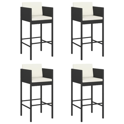 image_1Tabouret de bar extérieur résine tressée gris fonçé (lot de 4)