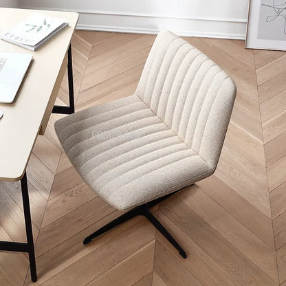 Chaise de bureau rotative assise fauteuil avec revêtement tissu laine texturée