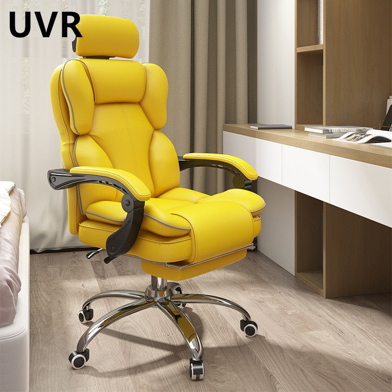Chaise de bureau rotative sur roulettes assise fauteuil ergonomique à multiples renforts et inclinable