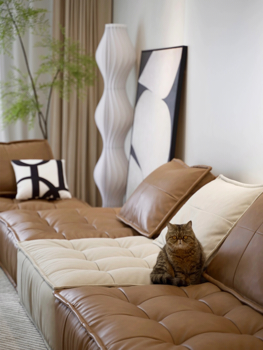 Canapé modulable tissu avec bordure surpiquée