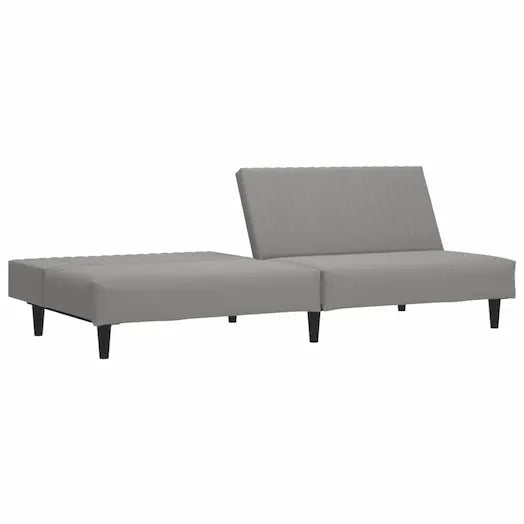 Canapé convertible moderne en velours gris clair