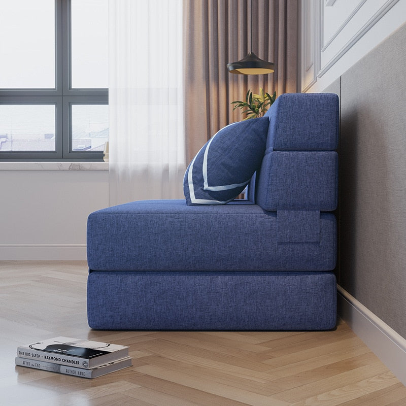 Canapé convertible minimaliste en tissu