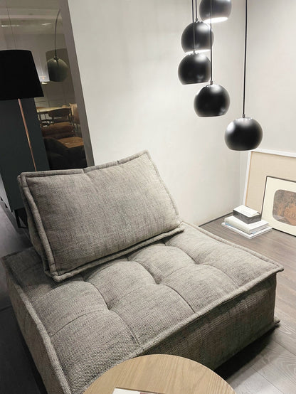 Canapé modulable tissu avec bordure surpiquée