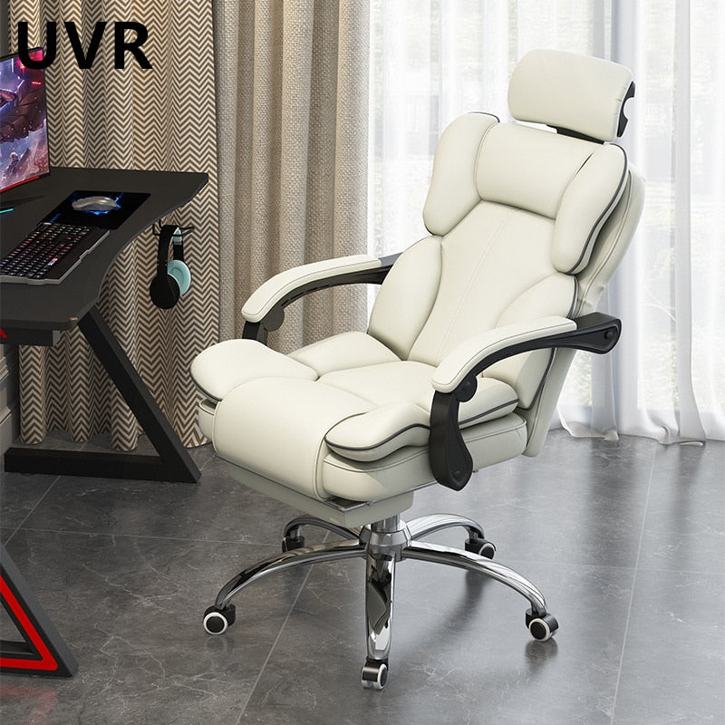 Chaise de bureau rotative sur roulettes assise fauteuil ergonomique à multiples renforts et inclinable