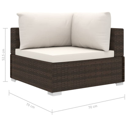 Salon de jardin avec canapé d'angle modulable et table basse