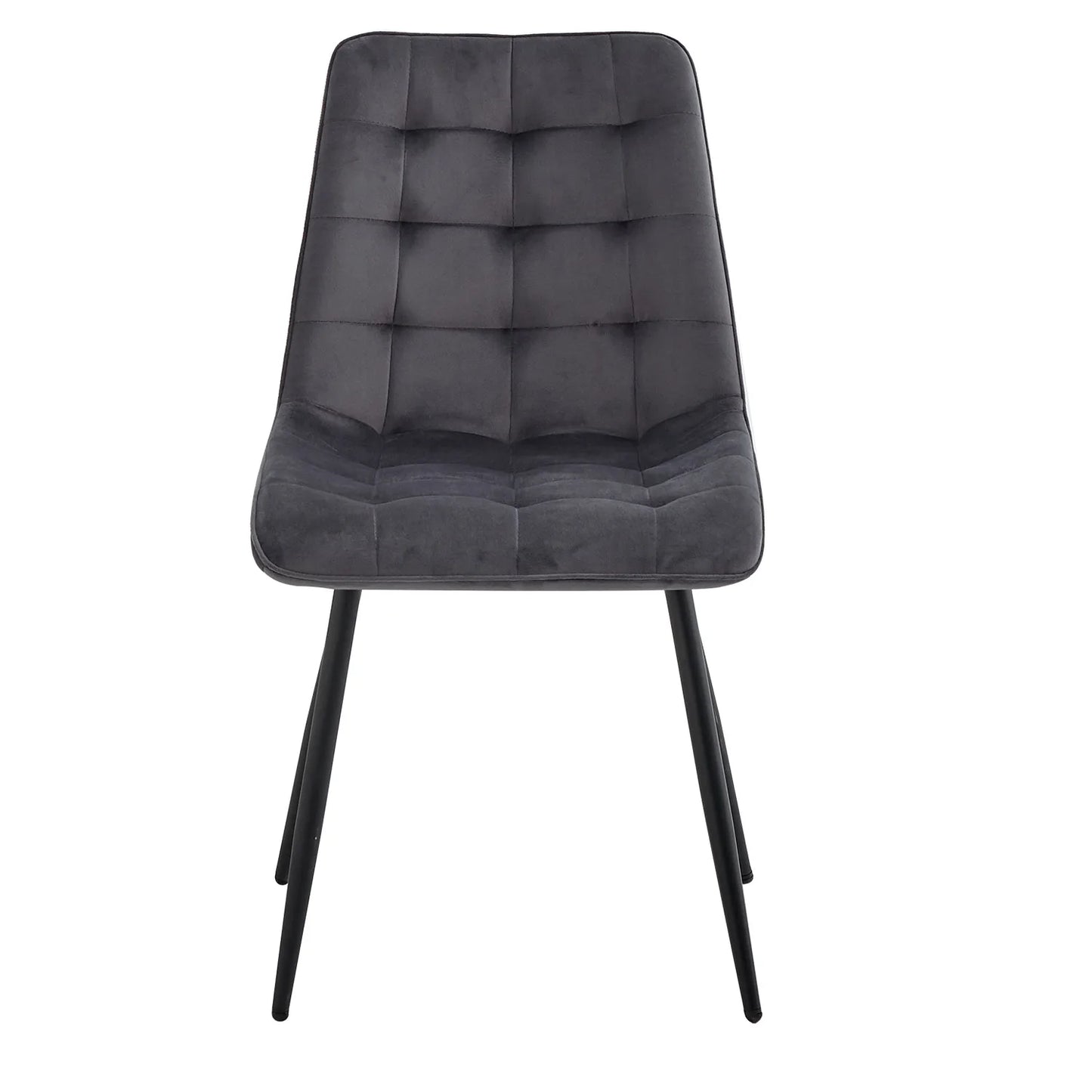 Chaise salle à manger confortable velours capitonné 
