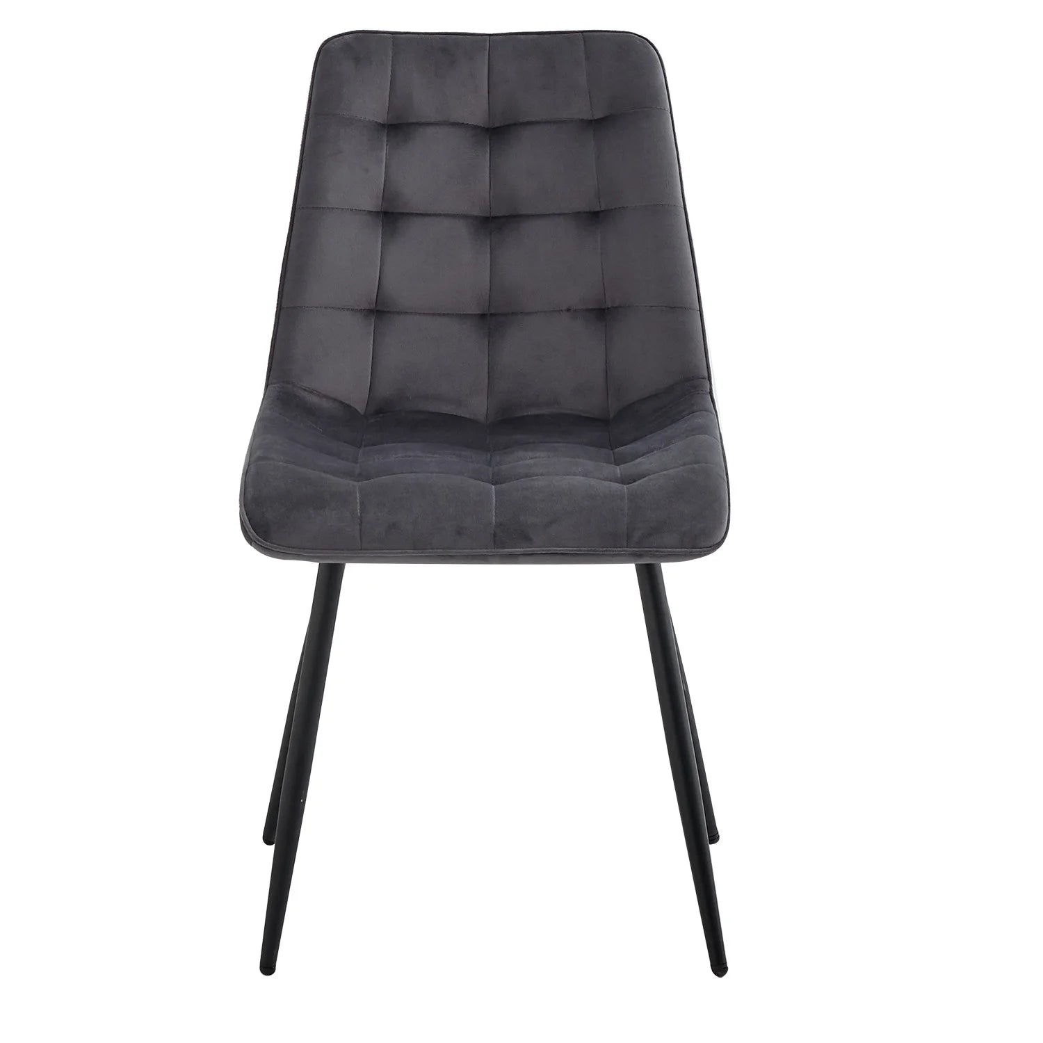 Chaise salle à manger confortable velours capitonné 