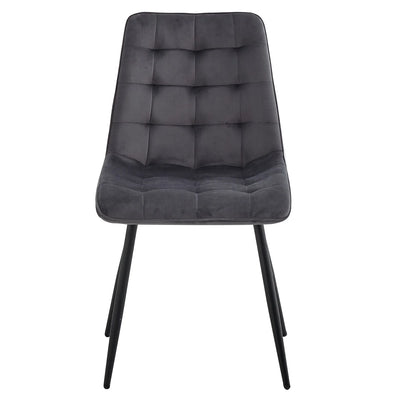Chaise salle à manger confortable velours capitonné 