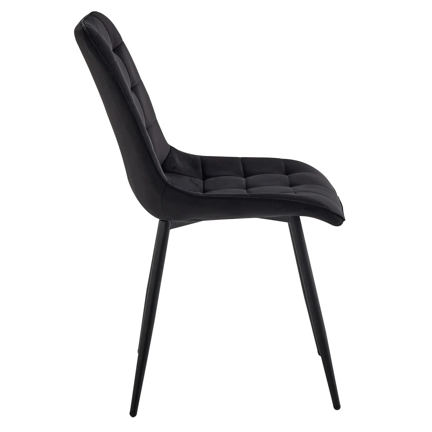 Chaise salle à manger confortable velours capitonné 
