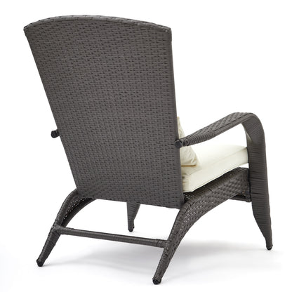 Fauteuil relax d'extérieur pour jardin ou terrasse en rotin