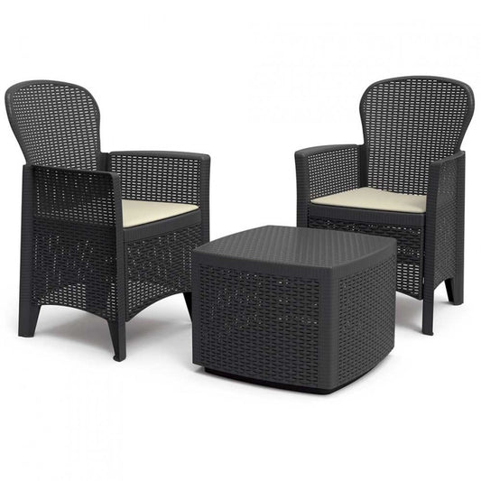 Chaise moderne pour terrasse  par lot de 2 avec table
