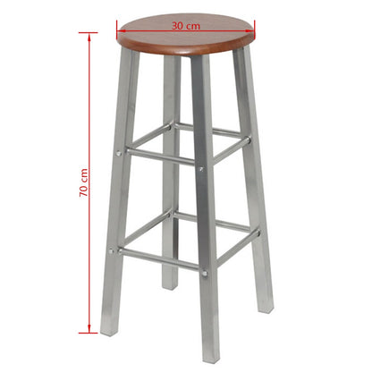 Tabouret de bar bois metal 70cm