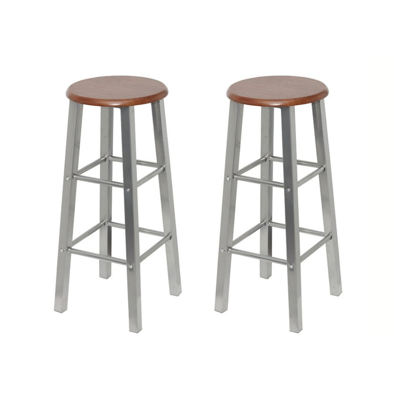 Tabouret de bar bois et métal clair