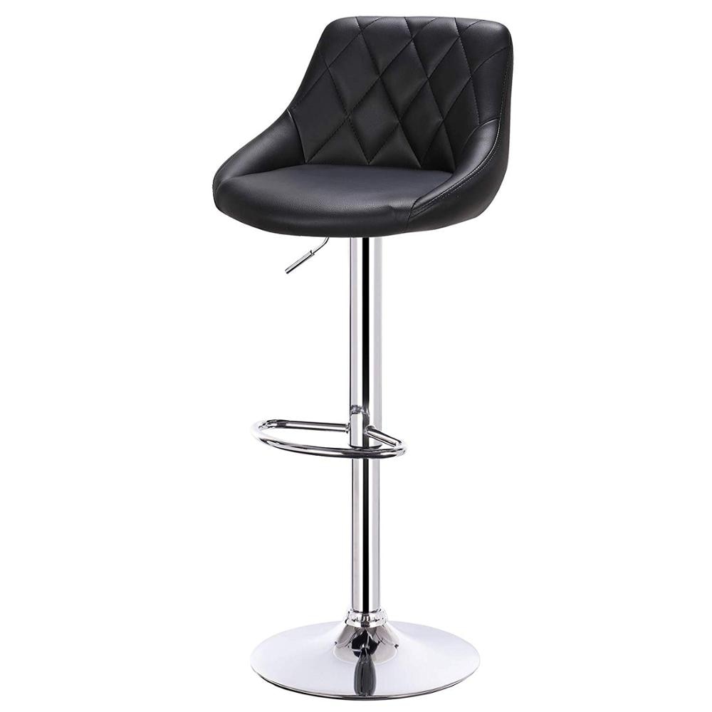 Chaise de bar matelassée réglable