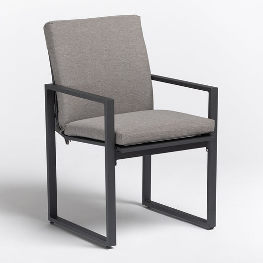 Chaise moderne de terrasse en métal – Gris