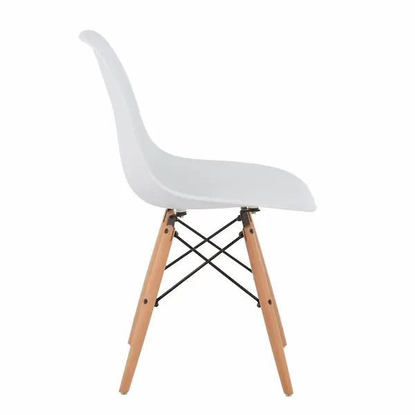 chaise scandinave blanche plastique bois