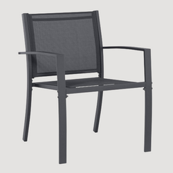 Chaise moderne en rotin pour terrasse (lot de 2 avec table)