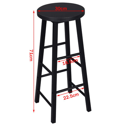 Tabouret industriel moderne en métal et bois (lot de 2)
