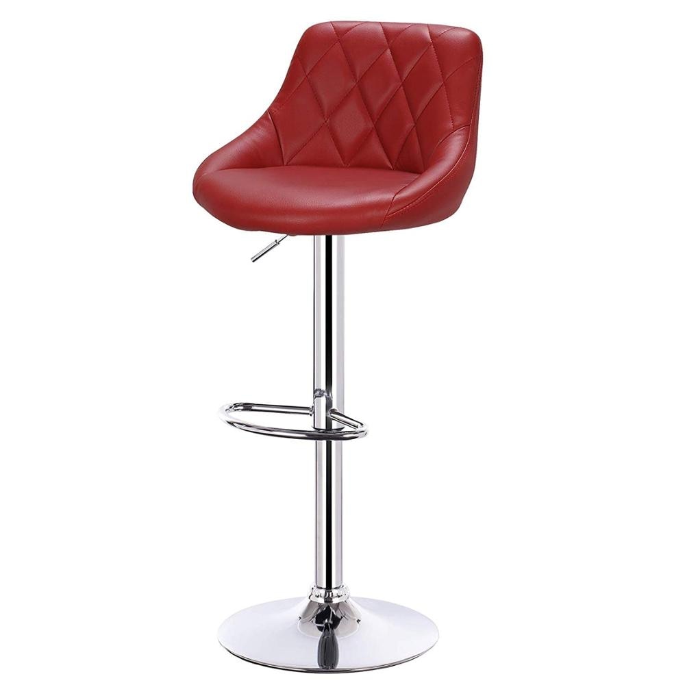 Chaise de bar matelassée réglable