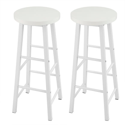 Tabouret industriel moderne en métal et bois (lot de 2)