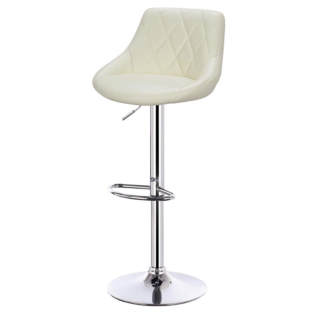 Chaise de bar matelassée réglable