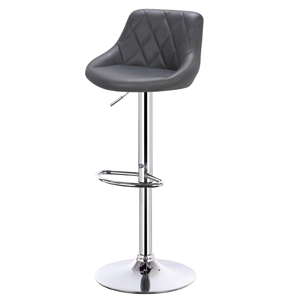 Chaise de bar matelassée réglable