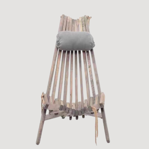 Chaise pliable indienne en bois pour terrasse