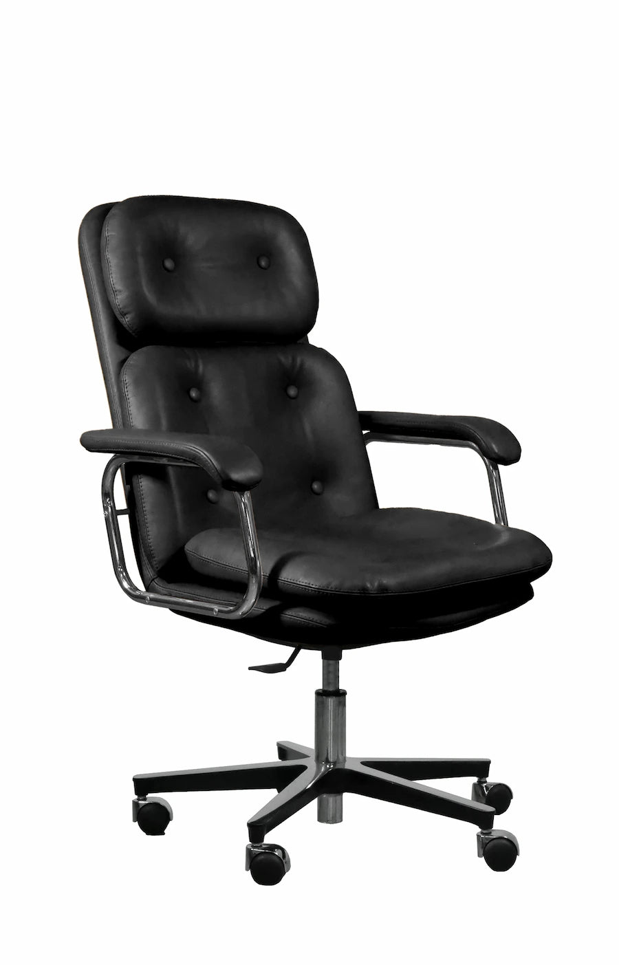 Fauteuil De Bureau Porland Allié Cuir Pu Alliage D'Acier, Marron, Cm H