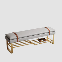 Banc design épurée avec rangement pour chaussures