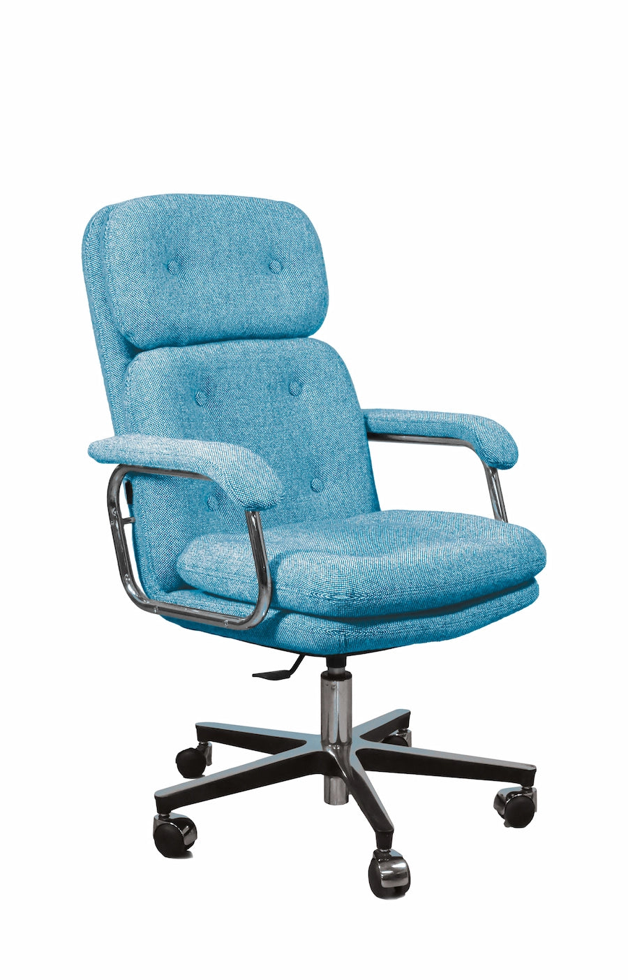 Chaise de bureau ergonomique en tissu sur roulettes avec accoudoirs et dossier haut HERITAGE 80 DIRECTION GRAND