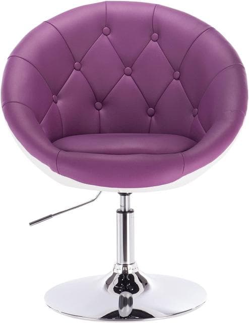 Chaise design style rétro demi sphère capitonnée à pied central