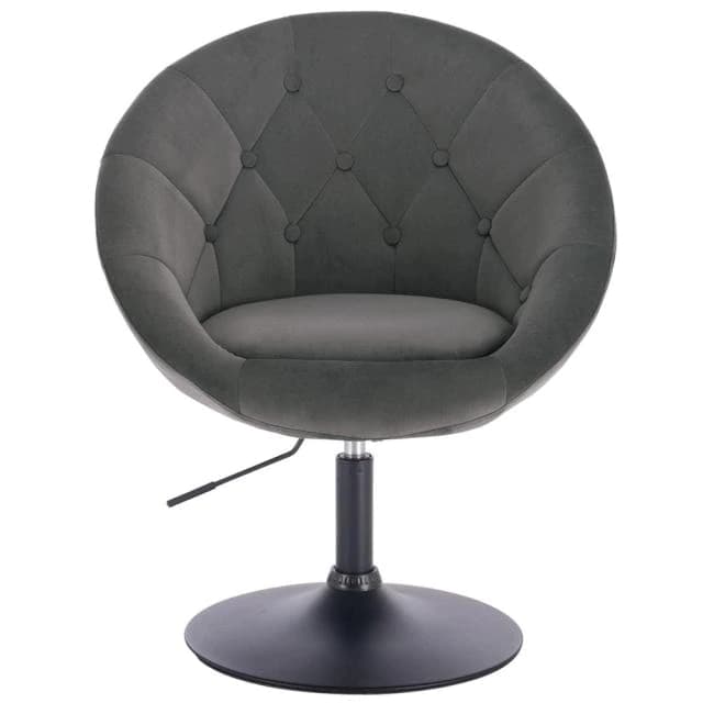 Chaise design style rétro demi sphère capitonnée à pied central