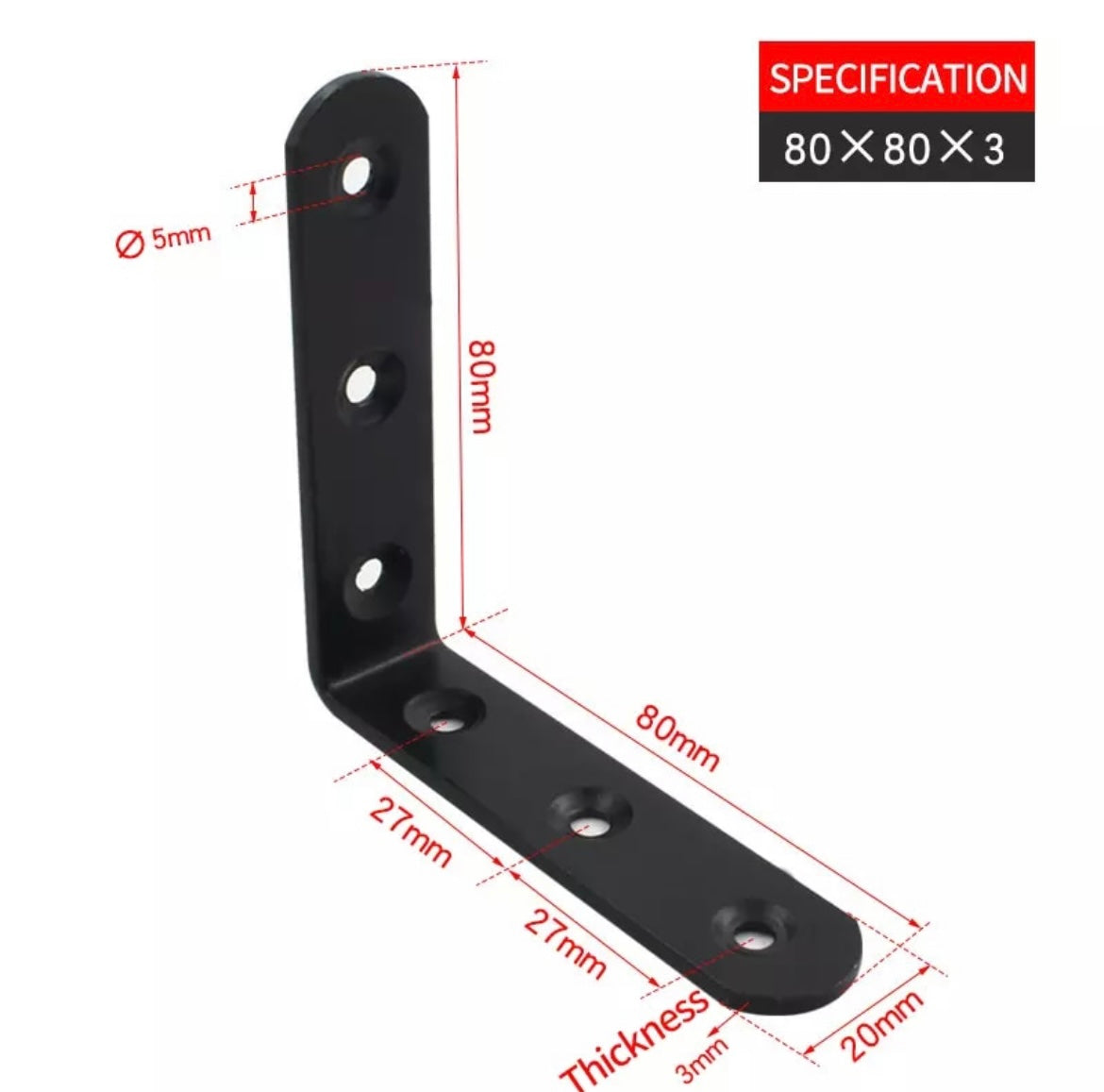 Équerre pour pieds de chaise (lot de 8)