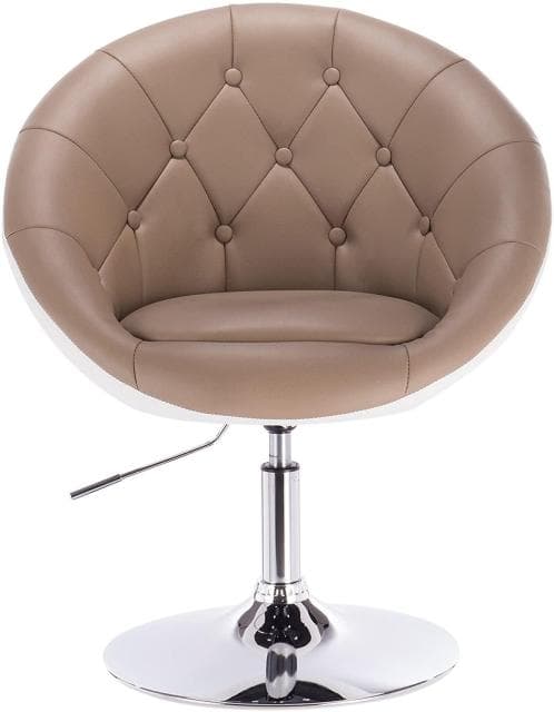 Chaise design style rétro demi sphère capitonnée à pied central