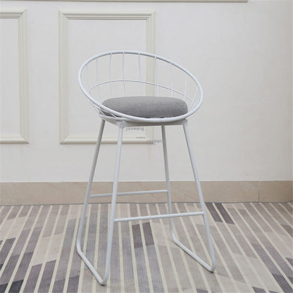 Chaise de bar industrielle design blanche