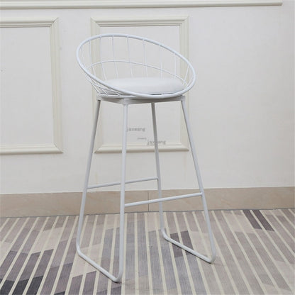 Chaise de bar industrielle design blanche