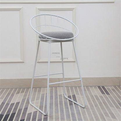 Chaise de bar industrielle design blanche