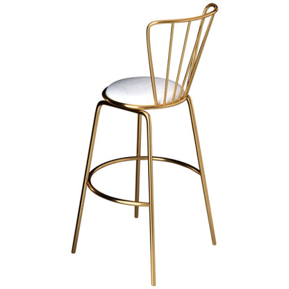 Chaise de bar industrielle design avec dossier haut enveloppant