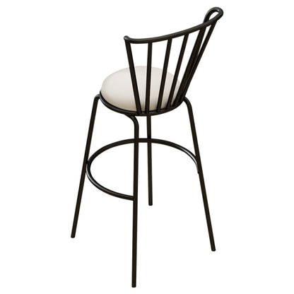 Chaise de bar industrielle design avec dossier haut enveloppant