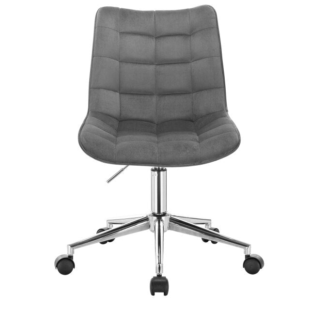 Chaise de bureau rotative sur roulettes ajustable avec assise rembourrée